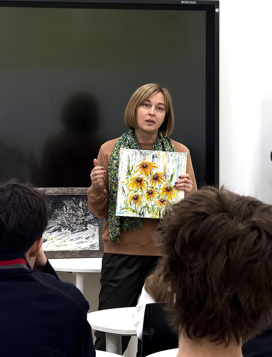 Юлия Ерохина и Анастасия Юдакова провели для учеников школы № 1101 города Москвы практикум развития креативности